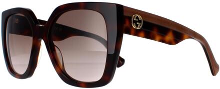Gucci GG1300S 003 havana kristal bruin gradiënt zonnebril