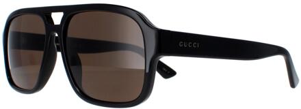 Gucci GG1342S 002 zwart bruin gepolariseerde zonnebril