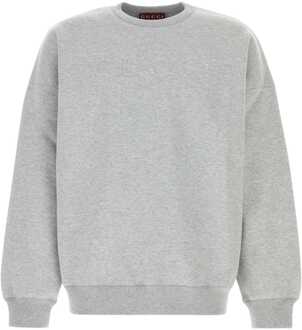 Gucci Grijze Katoenmix Oversized Sweater - maat L Lichtgrijs