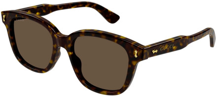 Gucci Havana/Brown Sunglasses Gucci , Multicolor , Heren - 52 MM