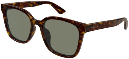 Gucci Havana Green Sunglasses Gg1346Sk Gucci , Brown , Heren - 56 MM
