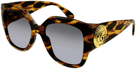 Gucci Havana/Grey Shaded Sunglasses Gucci , Brown , Dames - 54 MM