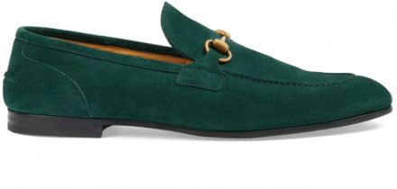 Gucci Jordaan suède loafers Gucci , Green , Heren - 45 Eu,43 1/2 EU