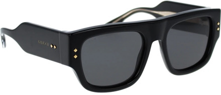 Gucci Klassieke zonnebril voor mannen Gucci , Black , Heren - 54 MM