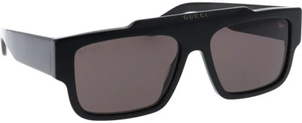 Gucci Klassieke zonnebril voor mannen Gucci , Black , Heren - 56 MM