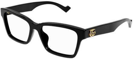 Gucci Minimalistische vierkante acetaat zonnebril Gucci , Black , Unisex - 55 MM