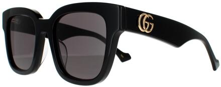 Gucci Rechte Vrouwen Zwarte Grijze Zonnebril