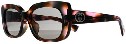 Gucci Rechthoek Dames Roze Havana Grijs GG1979SK - One Size
