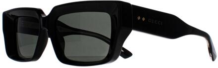 Gucci Rechthoek Vrouwen Zwart Grijs GG1529S - One Size