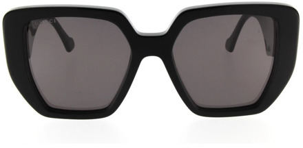 Gucci Rectangular-Frame Sunglasses Gucci , Black , Dames - 54 Mm,One Size