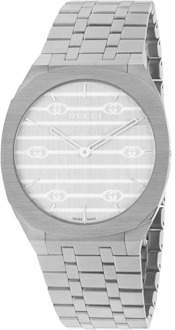Gucci Roestvrijstalen Multilaags Horloge Gucci , Gray , Dames - ONE Size