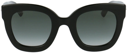 Gucci Round Frame Acetate Sungles With Star Gucci , Black , Dames - ONE Size