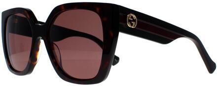 Gucci Square Dames Havana Bruin GG1300S