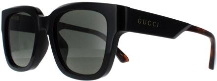 Gucci Square Heren Zwart met Havana Grijs GG1670SK - One Size