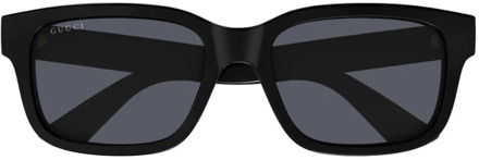 Gucci Stijlvolle zonnebril Linea Lettering Gucci , Black , Heren - 56 MM