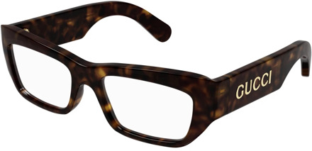 Gucci Stylish Eyewear Frames in Dark Havana Gucci , Brown , Unisex - 53 MM