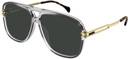 Gucci Transparent Grey Sunglasses Gucci , Gray , Heren - 63 MM