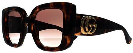 Gucci Vierkant Dames Havana Bruin Kleurverloop GG1975S
