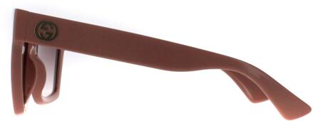 Gucci Vierkant Dames Roze Bruin Kleurverloop GG1714S