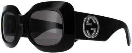 Gucci vierkant dames zwart met zilvergrijs GG1695S - One Size