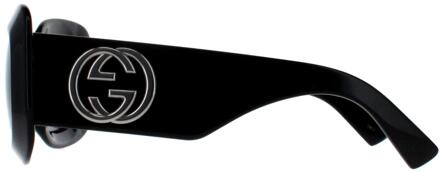 Gucci vierkant dames zwart met zilvergrijs GG1695S