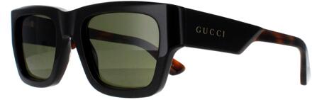 Gucci vierkant heren donkerbruin met havana groen GG1668S - One Size