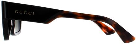 Gucci vierkant heren donkerbruin met havana groen GG1668S