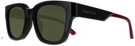Gucci Vierkant Heren Zwart met Groen en Rood GG1670SK - maat