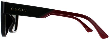 Gucci Vierkant Heren Zwart met Groen en Rood GG1670SK