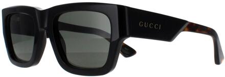 Gucci Vierkant Heren Zwart met Havana Grijs GG1668S - One Size