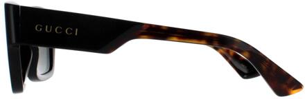 Gucci Vierkant Heren Zwart met Havana Grijs GG1668S