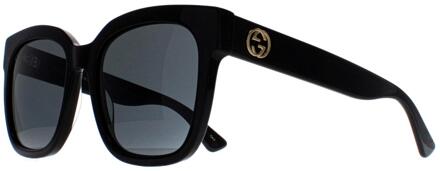 Gucci Vierkant Vrouwen Zwart Grijs GG0034SN - maat