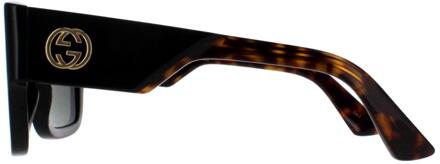 Gucci Vierkant Vrouwen Zwart met Havana Grijs GG1663S