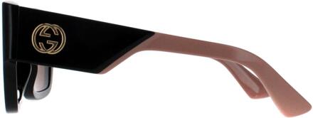 Gucci Vierkant Vrouwen Zwart met Naakt Roze Bruin GG1663S