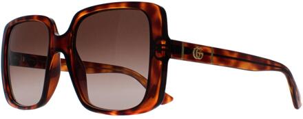 Gucci Vierkante Dames Donker Havana Bruin Gradient GG0632S