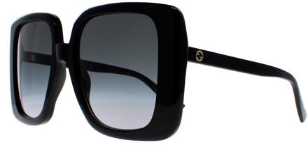 Gucci Vierkante Dames Zwart Grijs GG1314S