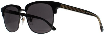 Gucci Vierkante Mannen Zwart en Grijs GG0382S - maat