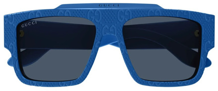 Gucci Vierkante zonnebril Gg1460S 008 Gucci , Blue , Heren - 56 MM