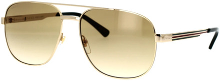Gucci Vintage Gucci Zonnebril Gg1223S 001 Gucci , Yellow , Heren - 60 MM