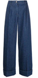 Gucci Wijde jeans met hoge taille Gucci , Blue , Dames - M,2Xs