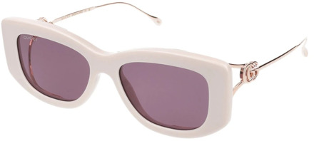 Gucci Witte zonnebril met originele accessoires Gucci , Pink , Dames - 55 MM