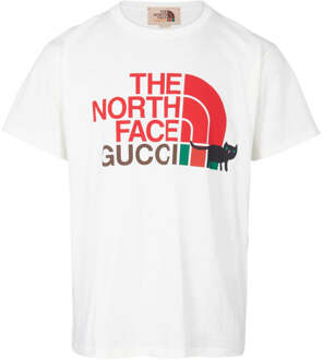 Gucci X The North Face Design wit T-shirt met normale pasvorm