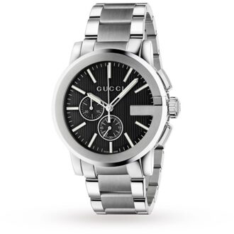 Gucci YA101204 Heren Horloge - maat Zilver