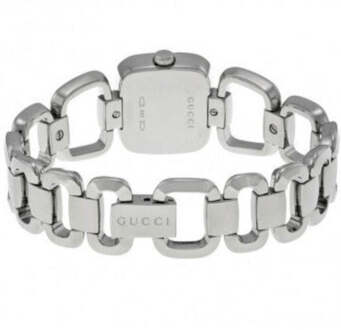 Gucci YA125510 G-Timeless Zwarte Wijzerplaat Dames Horloge - maat Zilver