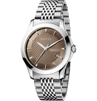 Gucci YA126406 Heren Horloge Zilver