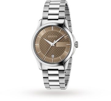 Gucci YA126445 herenhorloge - maat Zilver