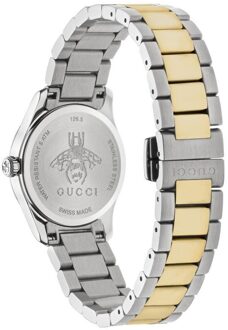 Gucci YA1265012 G-Timeless 27mm Dameshorloge Zilver en goud - One Size