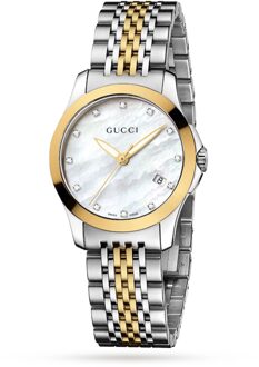 Gucci YA126513 dameshorloge Zilver en goud