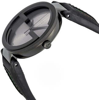 Gucci YA133206 In elkaar grijpende 42mm Rood en Groen Patroon Strap Unisex horloge - maat Zwart