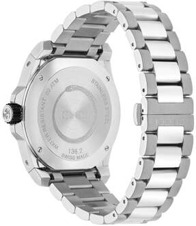 Gucci YA136218 Zwarte Slangenwijzerplaat Herenhorloge Zilver - One Size